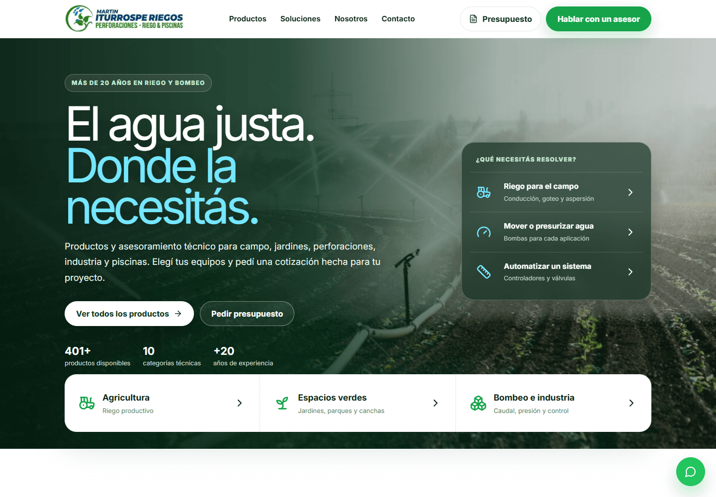 Iturrospe Riegos en escritorio
